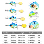HENGJIA VIB035 Piccolo vortice di paillettes esca finta che affonda l'acqua VIB esca, 16g, 22g