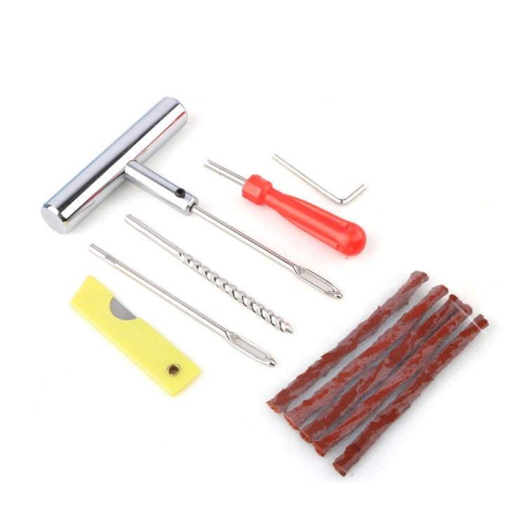 11pcs/set Strumenti per la riparazione di pneumatici per vuoto per auto Set di strumenti per strisce di gomma per ago per riparazione pneumatici, 11pcs/set