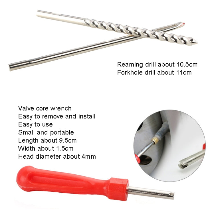 11pcs/set Strumenti per la riparazione di pneumatici per vuoto per auto Set di strumenti per strisce di gomma per ago per riparazione pneumatici, 11pcs/set