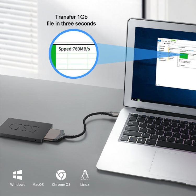 Il cavo dati per disco rigido da USB 3.0 a SATA Easy Drive Line in alluminio supporta SATA 22P da 2,5 pollici, USB3.0 To SATA