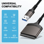 Il cavo dati per disco rigido da USB 3.0 a SATA Easy Drive Line in alluminio supporta SATA 22P da 2,5 pollici, USB3.0 To SATA
