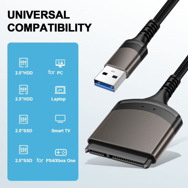 Il cavo dati per disco rigido da USB 3.0 a SATA Easy Drive Line in alluminio supporta SATA 22P da 2,5 pollici, USB3.0 To SATA