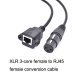 Adattatore XLR 3 pin femmina a RJ45 femmina 30cm