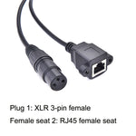 Adattatore XLR 3 pin femmina a RJ45 femmina 30cm