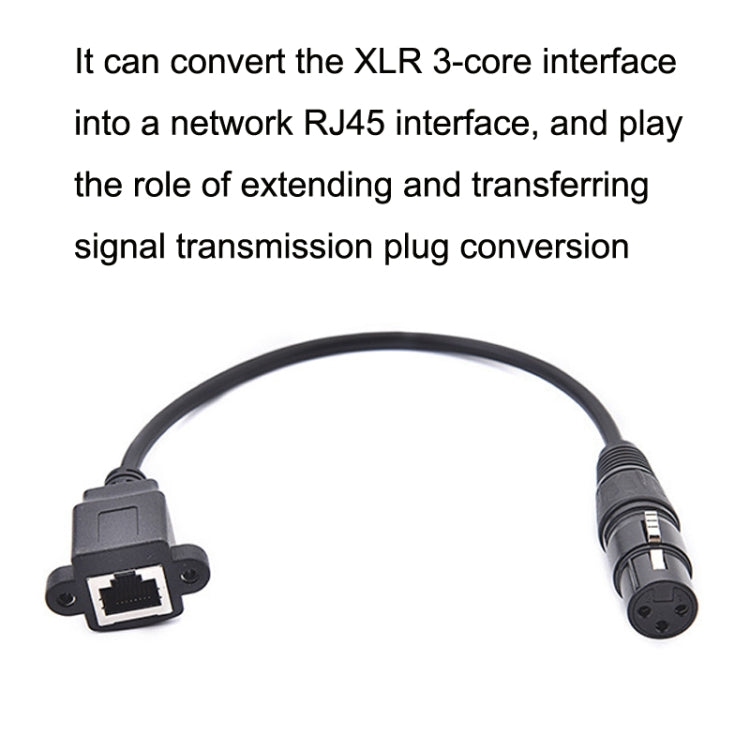Adattatore XLR 3 pin femmina a RJ45 femmina 30cm