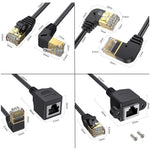 Cat 8 10G trasmissione RJ45 maschio a femmina cavo di prolunga cavo di rete per computer, Straight Head 0.3m, Straight Head 0.6m, Straight Head 1m, Straight Head 1.5m, Up Bend 0.5m, Down Bend 0.5m, Left Bend 0.5m, Right Bend 0.5m