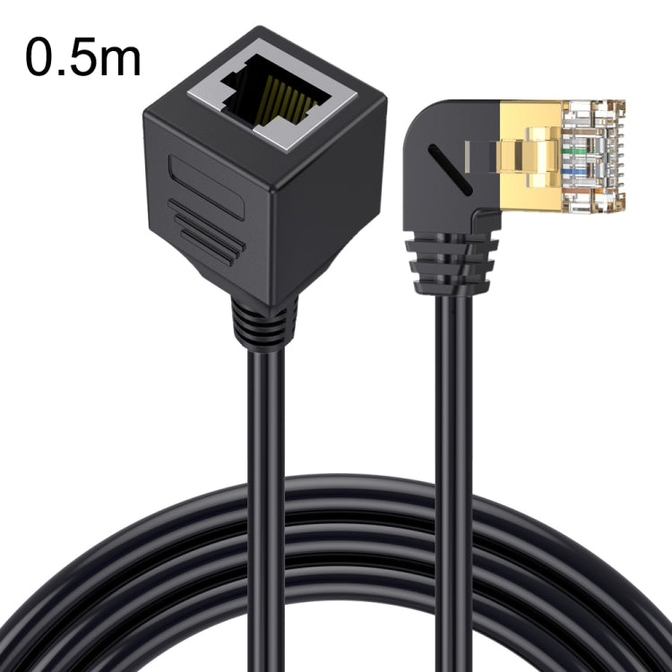 Cat 8 10G trasmissione RJ45 maschio a femmina cavo di prolunga cavo di rete per computer, Straight Head 0.3m, Straight Head 0.6m, Straight Head 1m, Straight Head 1.5m, Up Bend 0.5m, Down Bend 0.5m, Left Bend 0.5m, Right Bend 0.5m