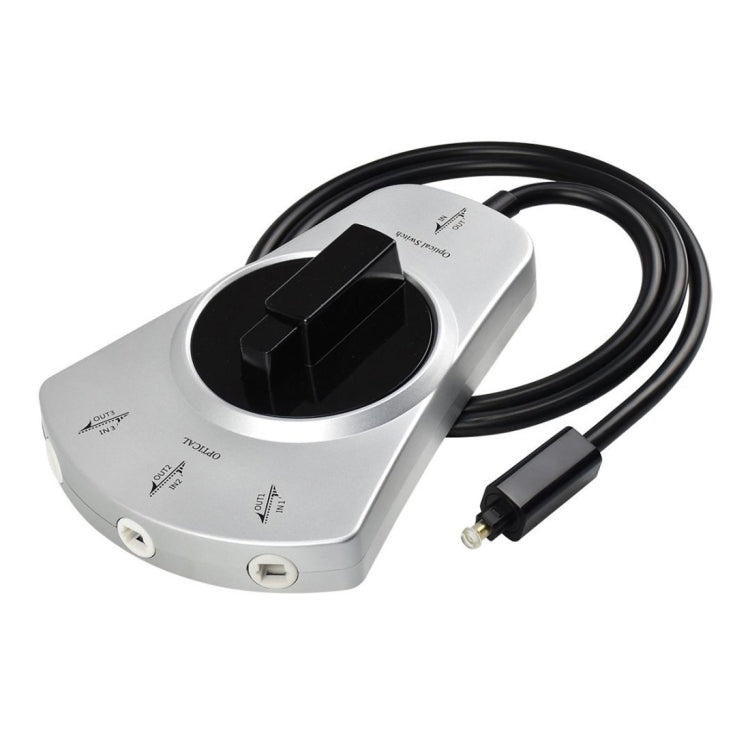 Interruttore 3 in 1 in uscita che commuta manualmente l'interruttore in fibra ottica audio digitale con cavo, Rich Gold