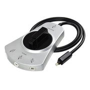Interruttore 3 in 1 in uscita che commuta manualmente l'interruttore in fibra ottica audio digitale con cavo, Rich Gold