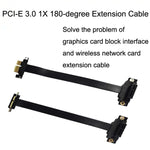 PCI-E 3.0 1X Cavo di prolunga del blocco dell'adattatore per scheda di rete wireless a 180 gradi per scheda grafica, lunghezza:, 10cm, 15cm, 20cm, 25cm, 30cm, 40cm, 50cm