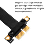 PCI-E 3.0 1X Cavo di prolunga del blocco dell'adattatore per scheda di rete wireless a 180 gradi per scheda grafica, lunghezza:, 10cm, 15cm, 20cm, 25cm, 30cm, 40cm, 50cm