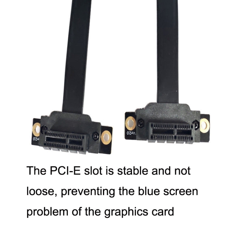 PCI-E 3.0 1X Cavo di prolunga del blocco dell'adattatore per scheda di rete wireless a 180 gradi per scheda grafica, lunghezza:, 10cm, 15cm, 20cm, 25cm, 30cm, 40cm, 50cm