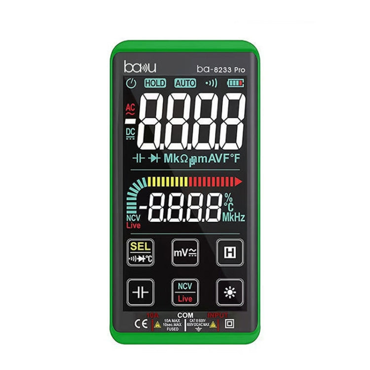 Baku BA-8233 Pro Electric Maintenance Resistor Current Touch Screen Digital Universal Multimeter, BA-8233