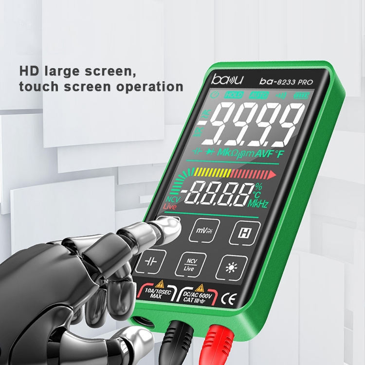Multimetro digitale BA-8233 con touchscreen e funzione NCV