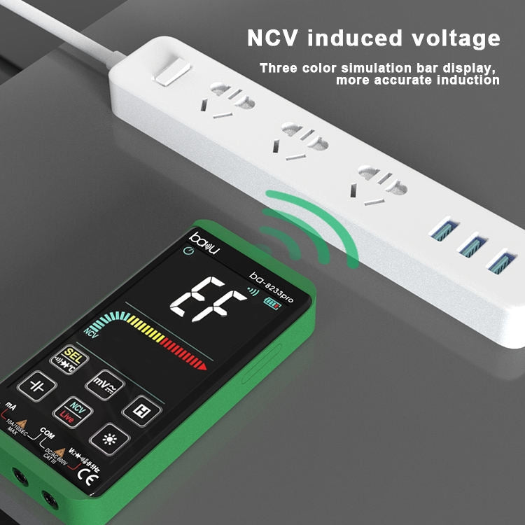 Multimetro digitale BA-8233 con touchscreen e funzione NCV
