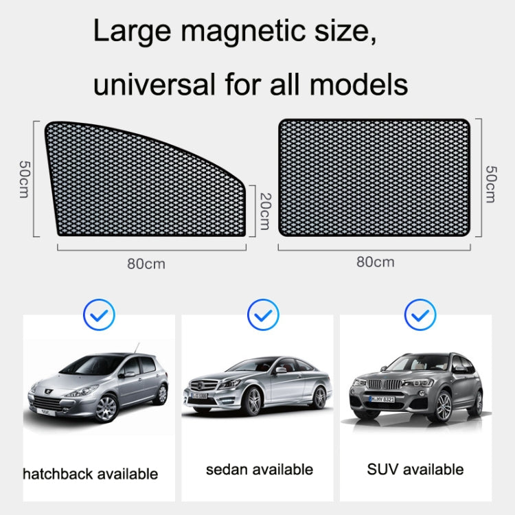 Parasole per auto in ferro magnetico riflettente in rete garza protezione solare isolamento termico deflettore parasole, Front Window Driving, Front Window Co-driving, Rear Window Square