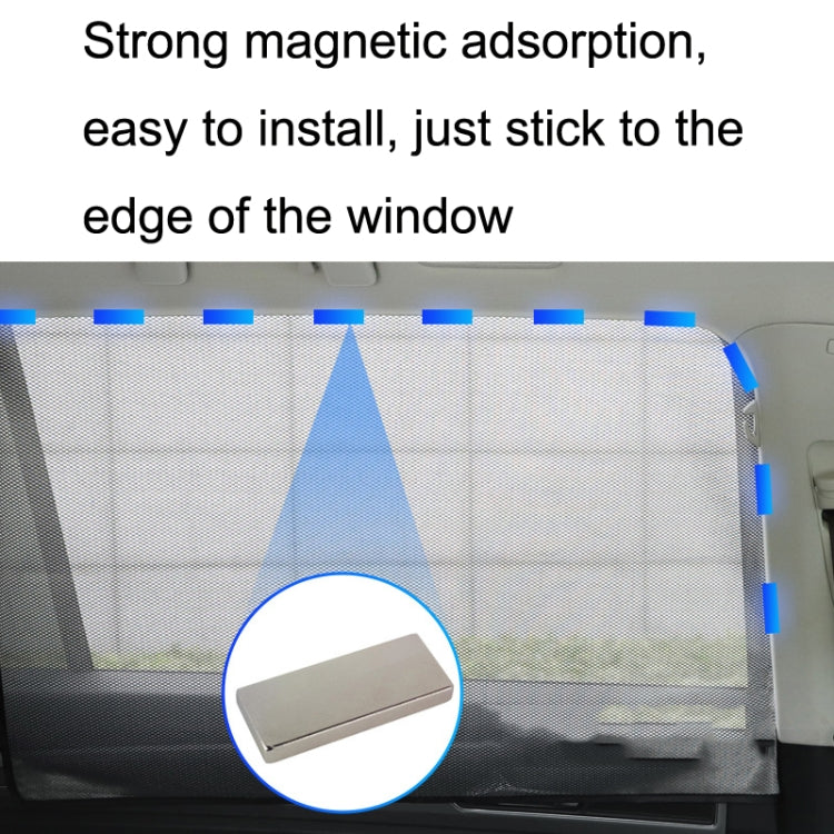 Parasole per auto in ferro magnetico riflettente in rete garza protezione solare isolamento termico deflettore parasole, Front Window Driving, Front Window Co-driving, Rear Window Square