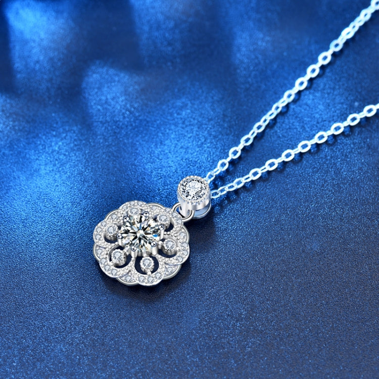 XMA008 Collana Ciliegia Ciondolo Clavicola in Argento 925 con Diamanti Mosan, XMA008