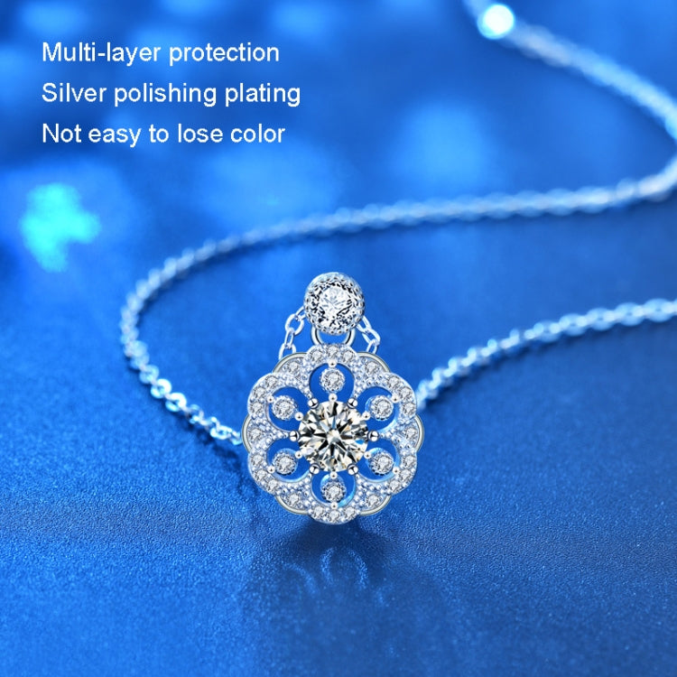 XMA008 Collana Ciliegia Ciondolo Clavicola in Argento 925 con Diamanti Mosan, XMA008