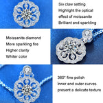 XMA008 Collana Ciliegia Ciondolo Clavicola in Argento 925 con Diamanti Mosan, XMA008