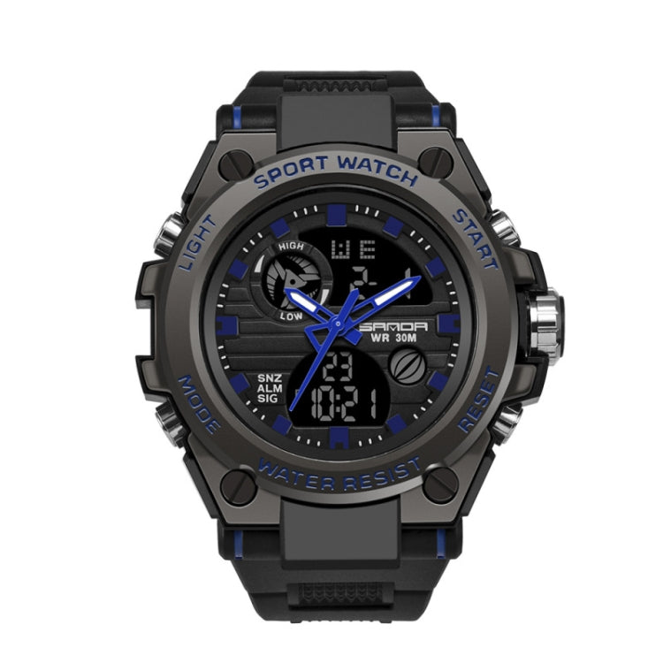 SANDA 739 Orologio sportivo multifunzionale impermeabile Cronografo Calendario Allarme Luce notturna Orologio