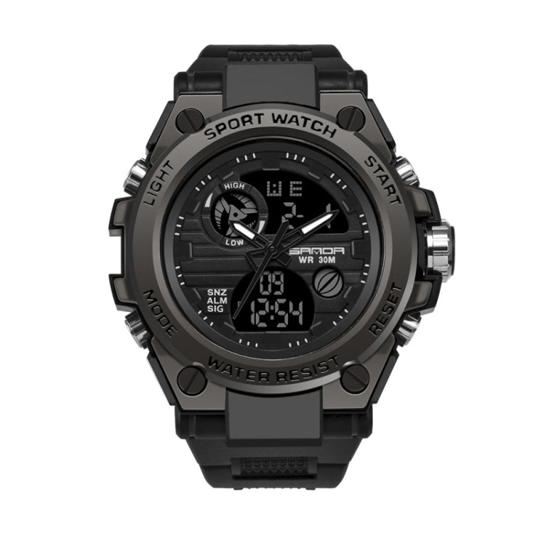 SANDA 739 Orologio sportivo multifunzionale impermeabile Cronografo Calendario Allarme Luce notturna Orologio