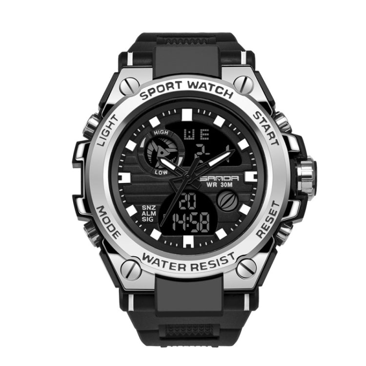SANDA 739 Orologio sportivo multifunzionale impermeabile Cronografo Calendario Allarme Luce notturna Orologio