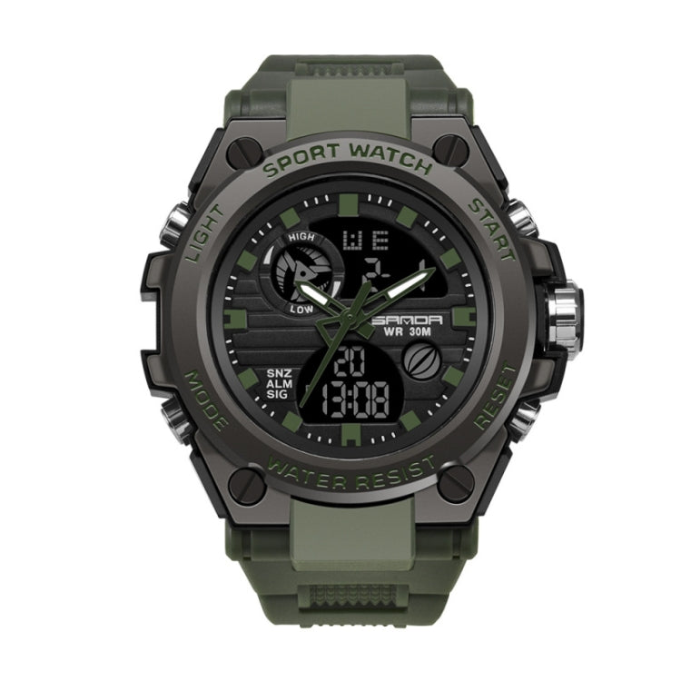 SANDA 739 Orologio sportivo multifunzionale impermeabile Cronografo Calendario Allarme Luce notturna Orologio