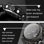 SANDA 739 Orologio sportivo multifunzionale impermeabile Cronografo Calendario Allarme Luce notturna Orologio