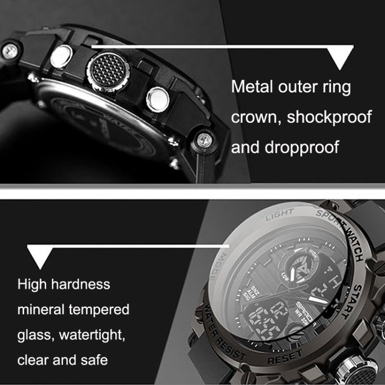SANDA 739 Orologio sportivo multifunzionale impermeabile Cronografo Calendario Allarme Luce notturna Orologio