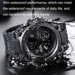 SANDA 739 Orologio sportivo multifunzionale impermeabile Cronografo Calendario Allarme Luce notturna Orologio