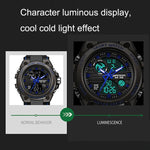SANDA 739 Orologio sportivo multifunzionale impermeabile Cronografo Calendario Allarme Luce notturna Orologio