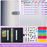 A6 PU Macaron Colore sfumato Blocco note a fogli mobili Libro economico, Gradient Purple, Gradient Pink, Gradient Black