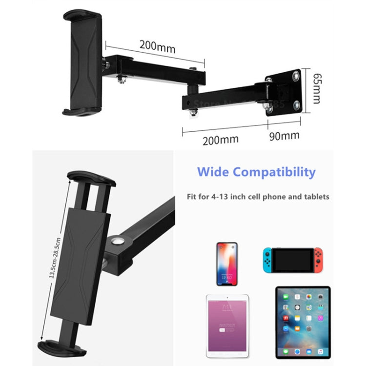 Supporto estensibile da parete per tablet e smartphone 4-13"