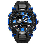 SMAEL 1921 Orologio sportivo da uomo con doppio movimento Orologio da polso per studenti con sveglia notturna multifunzionale