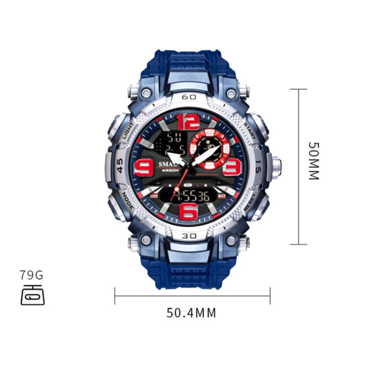 SMAEL 1921 Orologio sportivo da uomo con doppio movimento Orologio da polso per studenti con sveglia notturna multifunzionale