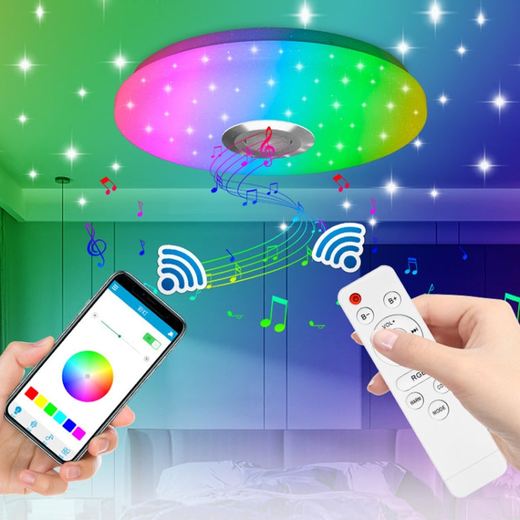 Lampada da soffitto a LED Bluetooth con telecomando RGB Music Rhythm Lampada che cambia colore, 26cm, 33cm