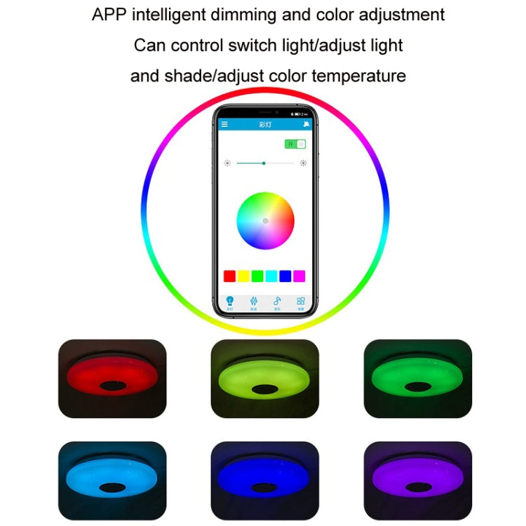 Lampada da soffitto a LED Bluetooth con telecomando RGB Music Rhythm Lampada che cambia colore, 26cm, 33cm