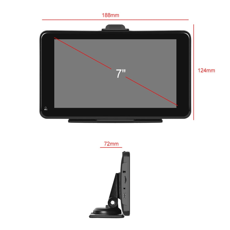 A3135 Schermo intelligente cablato HD da 7 pollici con CarPlay wireless + Android Auto + Android, Without Camera, With Camera