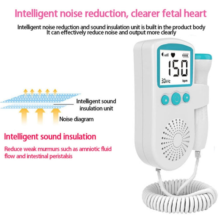 B3 Home Doppler Ultrasound Handheld Cuore fetale Donne incinte Monitor cardiaco fetale, B3(Green), B3(Blue), B3(Pink)