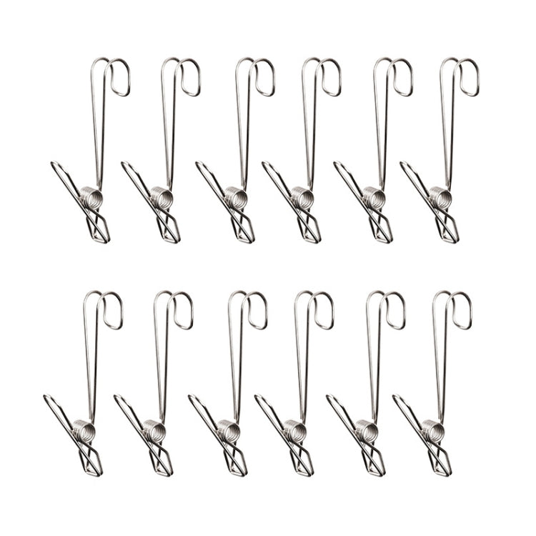 Con clip per asciugare i vestiti a coda lunga Clip per appendere il nastro in acciaio inossidabile, 12pcs Stainless Steel