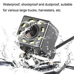 R0003 Videocamera per retromarcia esterna con luce di riempimento a LED Videocamera per auto CCD con visione notturna HD, 8 LED Lamp P System, 8 LED Lamp N System, 12 LED Lamp P System, 12 LED Lamp N System