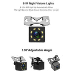 R0003 Videocamera per retromarcia esterna con luce di riempimento a LED Videocamera per auto CCD con visione notturna HD, 8 LED Lamp P System, 8 LED Lamp N System, 12 LED Lamp P System, 12 LED Lamp N System