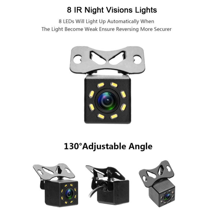 R0003 Videocamera per retromarcia esterna con luce di riempimento a LED Videocamera per auto CCD con visione notturna HD, 8 LED Lamp P System, 8 LED Lamp N System, 12 LED Lamp P System, 12 LED Lamp N System