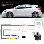 R0003 Videocamera per retromarcia esterna con luce di riempimento a LED Videocamera per auto CCD con visione notturna HD, 8 LED Lamp P System, 8 LED Lamp N System, 12 LED Lamp P System, 12 LED Lamp N System