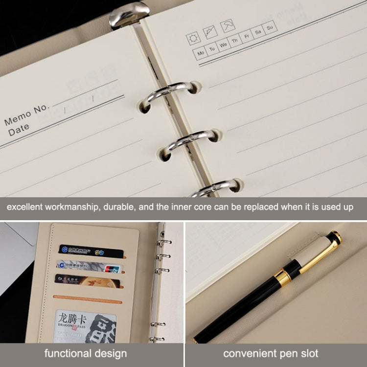 Blocco note per cancelleria per ufficio per notebook da ufficio a 6 fori a tre pieghe