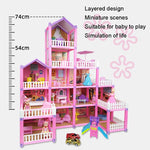 Bambini che passano la casa delle bambole giocattolo domestico Princess Castle Set Simulation Disguise House, DSJ55-1 105pcs/set, DSJ55-2 126pcs/set, DSJ55-3 149pcs/set, DSJ55 162pcs/set, DSJ55-B 214pcs/set, DSJ55-C 222pcs/set, DSJ55-A 274pcs/set