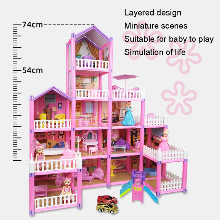 Bambini che passano la casa delle bambole giocattolo domestico Princess Castle Set Simulation Disguise House, DSJ55-1 105pcs/set, DSJ55-2 126pcs/set, DSJ55-3 149pcs/set, DSJ55 162pcs/set, DSJ55-B 214pcs/set, DSJ55-C 222pcs/set, DSJ55-A 274pcs/set