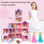 Bambini che passano la casa delle bambole giocattolo domestico Princess Castle Set Simulation Disguise House, DSJ55-1 105pcs/set, DSJ55-2 126pcs/set, DSJ55-3 149pcs/set, DSJ55 162pcs/set, DSJ55-B 214pcs/set, DSJ55-C 222pcs/set, DSJ55-A 274pcs/set