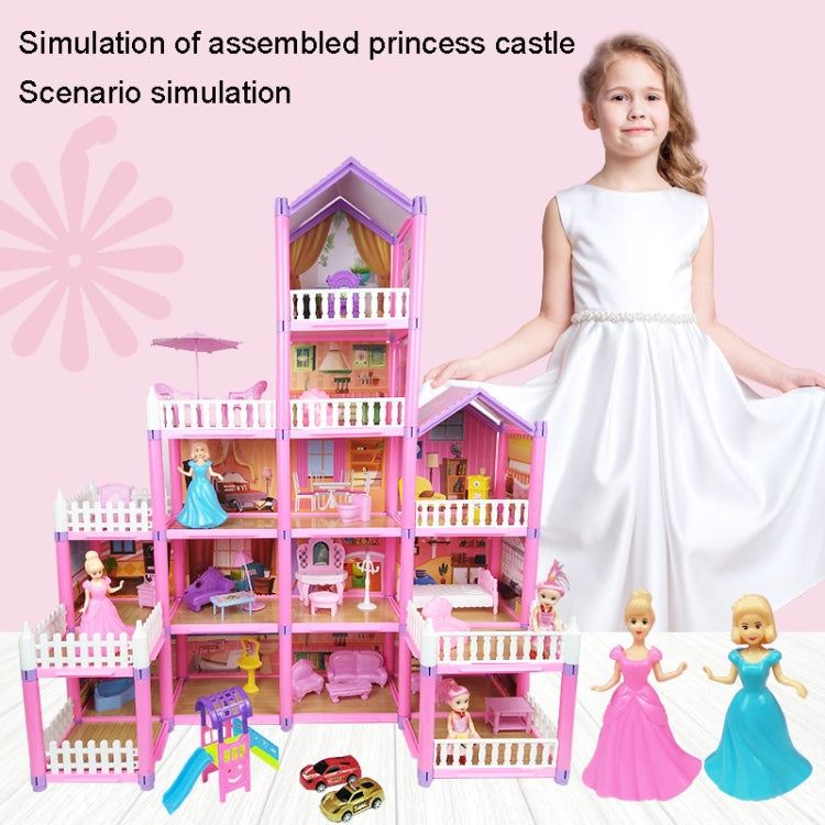 Bambini che passano la casa delle bambole giocattolo domestico Princess Castle Set Simulation Disguise House, DSJ55-1 105pcs/set, DSJ55-2 126pcs/set, DSJ55-3 149pcs/set, DSJ55 162pcs/set, DSJ55-B 214pcs/set, DSJ55-C 222pcs/set, DSJ55-A 274pcs/set
